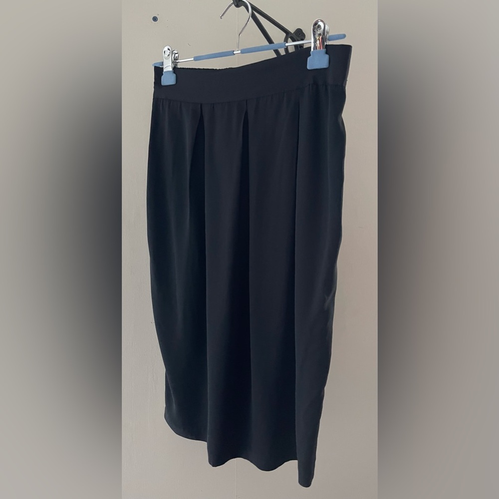 Vintage New Horizons Rayon Black Skirt